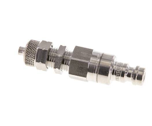 RVS 306L DN 5 Luchtkoppeling Insteeknippel 4x6 mm Push-On Schotkoppeling Double Shut-Off - CLP5-NB-SSL-SV-P-4