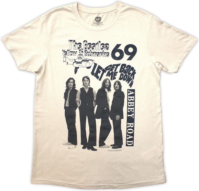 The Beatles - 1969 Heren T-shirt - S - Creme