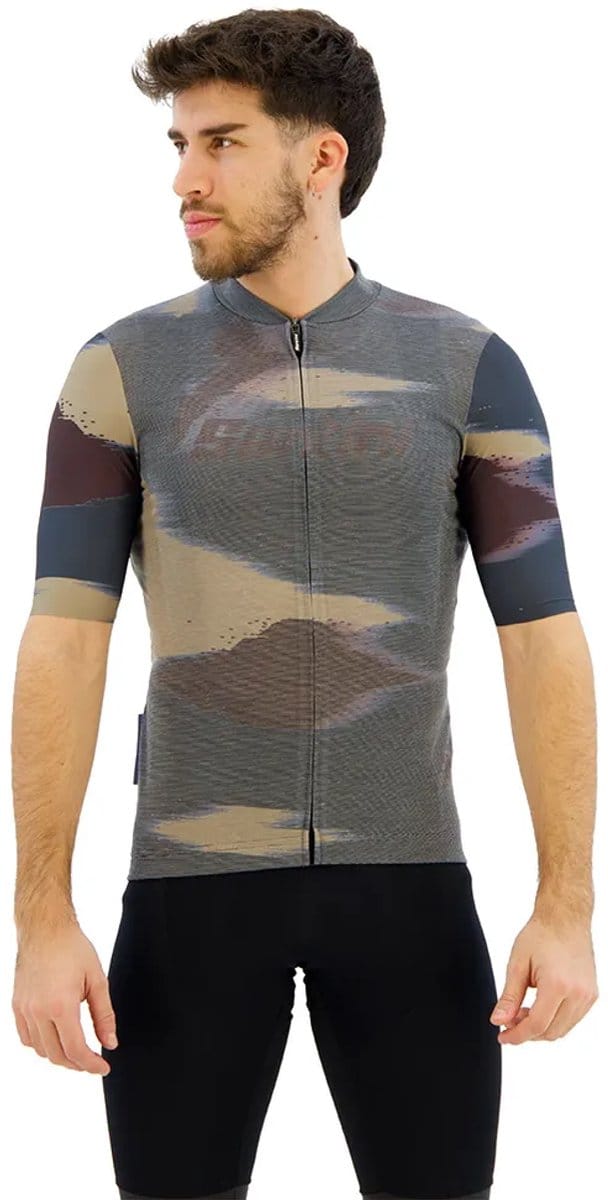 Santini Watt Indoor Korte Mouw Wielertrui Blauw M Man
