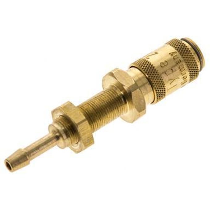 Messing DN 2.7 (Micro) Luchtkoppeling Snelkoppeling 3 mm Slangpilaar Schotkoppeling Double Shut-Off