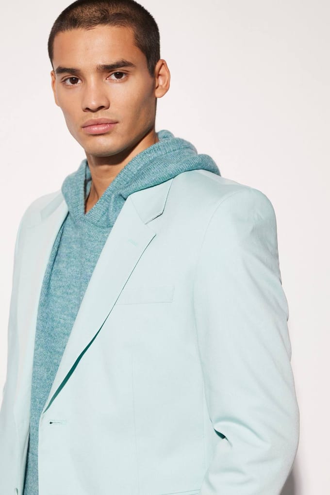 Oversized Boxy Fit Blazer | Blue | Size 48