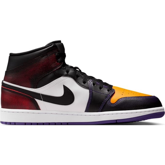 Jordan 1 Mid Sneakers Heren - Rood - Maat 48.5 - Mesh/Synthetisch