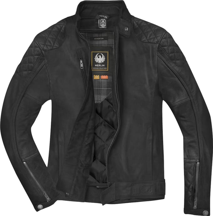 Merlin Stockton Zwart Leren Motorjas - Jas