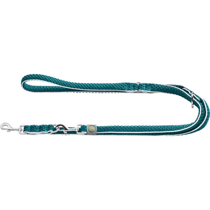 Hunter verstelbare riem Hilo, turkooise - 200cm lang, 20mm breed hond