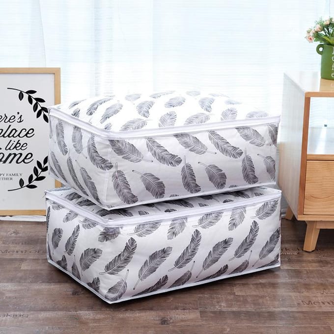 Sac de rangement de bagages imprimé transparent portable multifonctionnel 1Pc