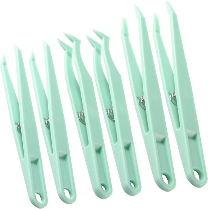 Solidchoice - 6 Stuks Antistatische Plastic Pincetten Set