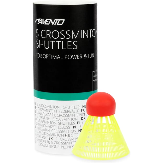 Avento 5 Crossminton Shuttles - Fluorgeel/Rood