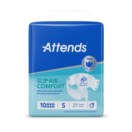 Attends Slip Air Comfort 10 Small - 4 paquets de 21 protections
