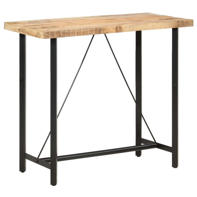 vidaXL - Bartafel - 120x58x107 - cm - ruw - mangohout