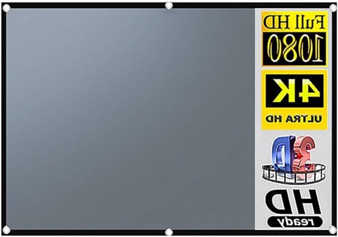 Projectiescherm - Beamer scherm - Thuisbioscoop creëren - Kreukvrij polyester - 110 inch - Wit