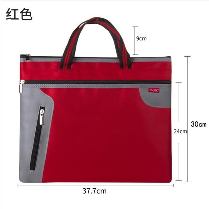 Sac de voyage pour documents commerciaux, fourre-tout multicouche A4, dossier de classement, mallette de réunion, sac à main avec fermeture éclair noir
