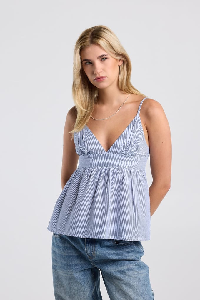 America Today Ileen Blue/white Maat: XL | Blouses Outlet | Dames | Blauw