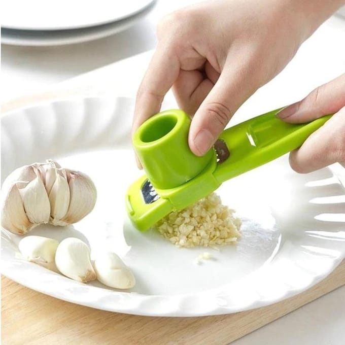 Knoflook Grinder Druk - Multi Functionele - Handleiding - Gember - Knoflookrasp - Rasp Cutter - Knoflook Dunschiller - Keuken Accessoires - Gereedschap