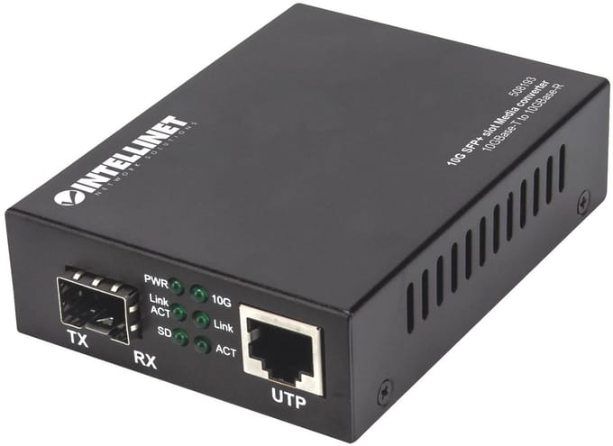 Intellinet 508193 netwerk media converter 10000 Mbit/s Zwart