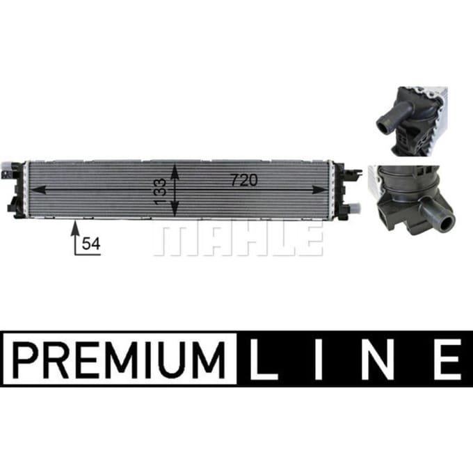 Lage-temperatuurRadiator, laadluchtRadiator MAHLE CIR 1 000P