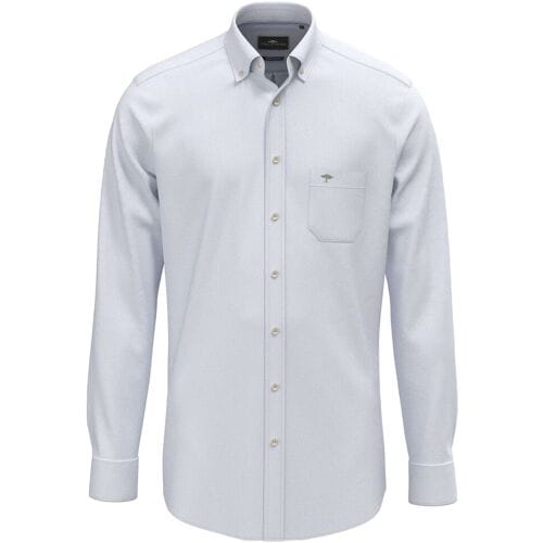 Fynch-Hatton Overhemd Solid Color Premium Washed Oxford Button-Down New Breeze / male