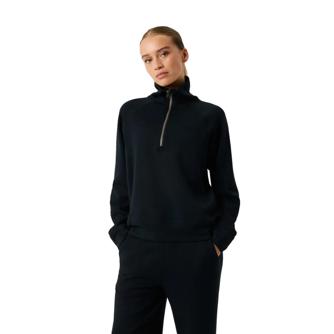 Bjorn Borg STUDIO SOFT HALFZIP SWEATSHIRT BLACK BEAUTY 10005336-bk001
