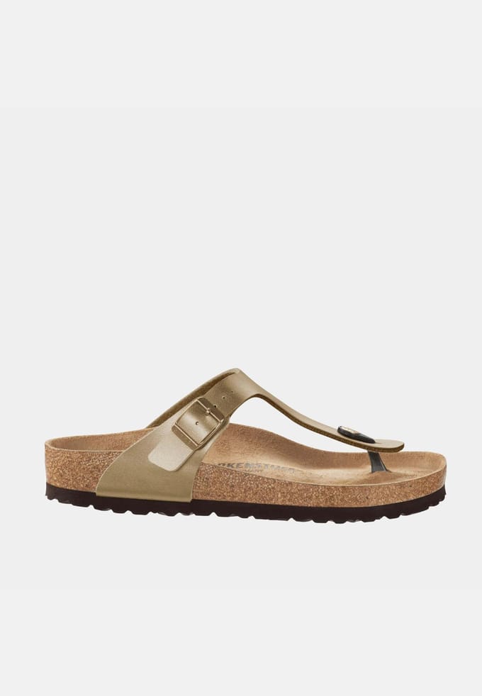 Birkenstock Birkenstock Gizeh Slippers goud Birko-Flor