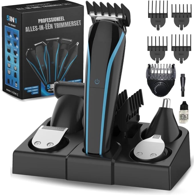 QORA® Trimmer Baard - Trimmer - Blauw - 16cm x 4cm x 3cm
