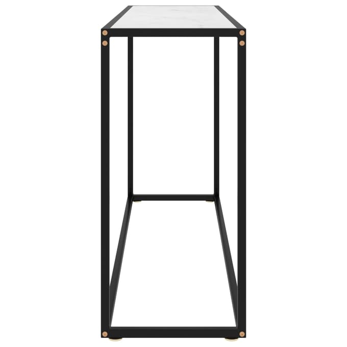 vidaXL - Wandtafel - 120x35x75 - cm - gehard - glas - wit