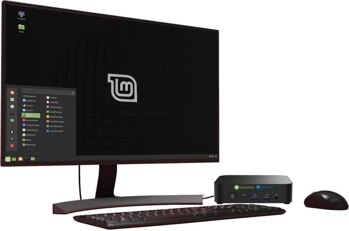 Privacy Mini Computer + monitor 24" voorgeïnstalleerd met Linux-mint Anonymity versie (anti-chatcontrol-sleepnetwet)