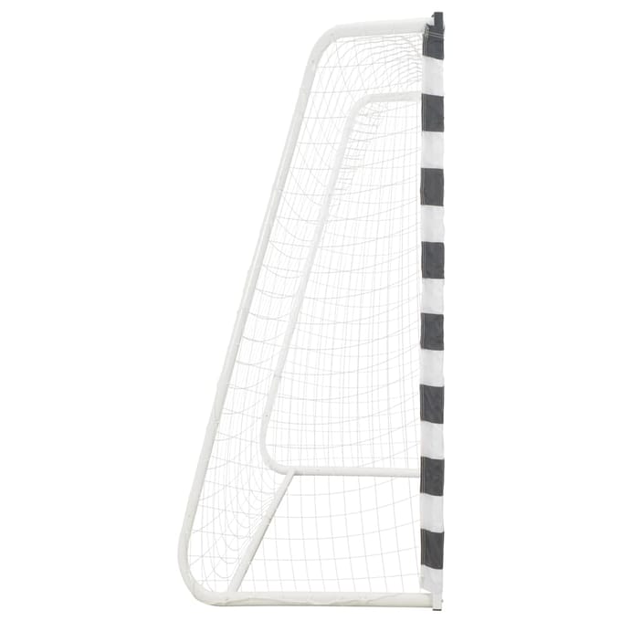 vidaXL - Voetbaldoel - 300x200x90 - cm - metaal - zwart - en - wit