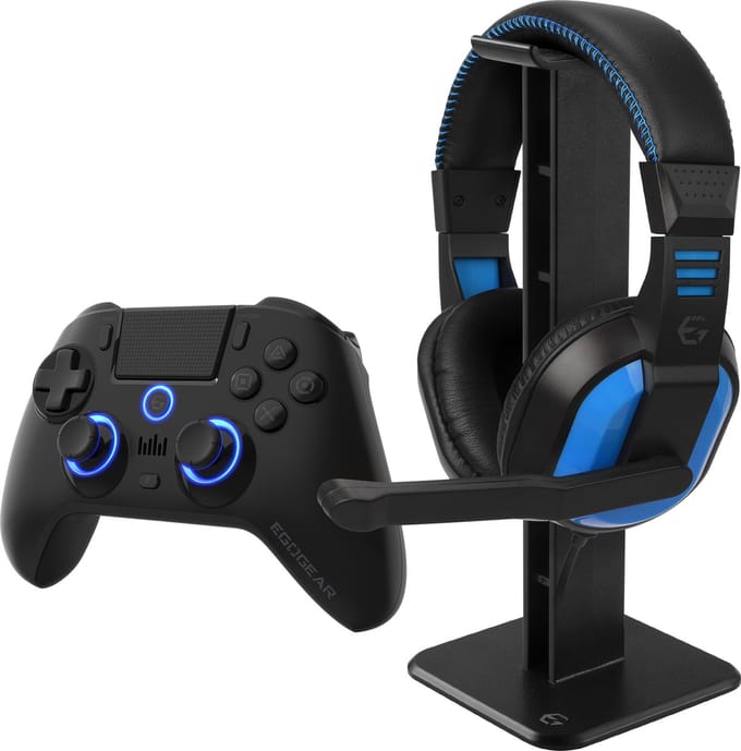 EgoGear - SBP30 Gaming Pack - PS4/PS3/PC RGB Bluetooth-controller + gamingstandaard en headset