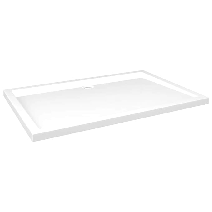 Vidaxl Receveur de douche rectangulaire, ABS, blanc, 80x120 cm