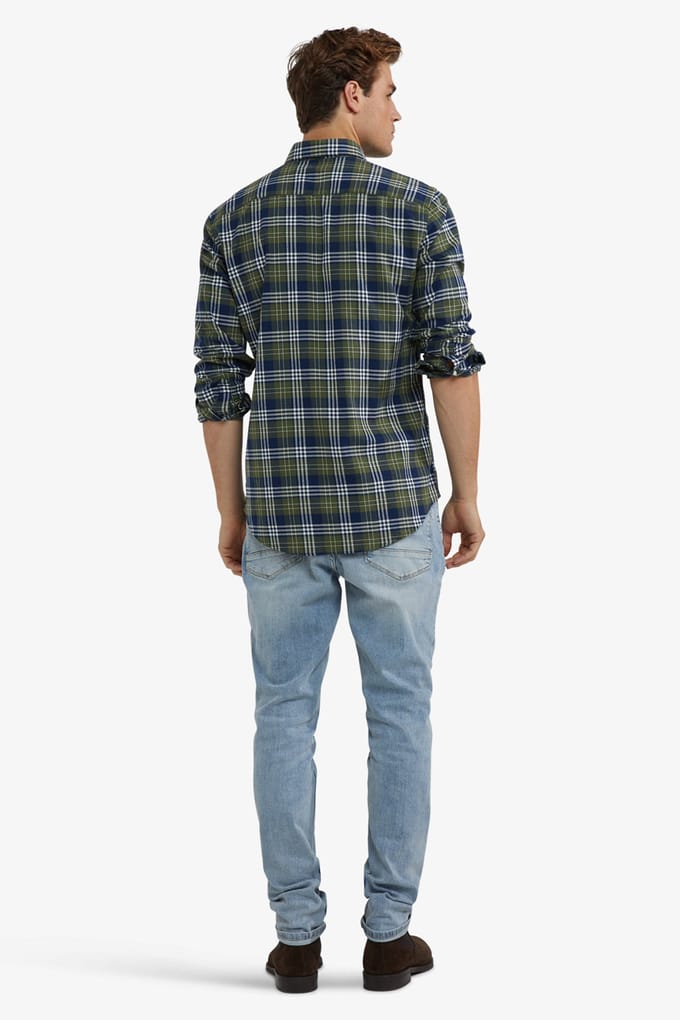 McGregor Flannel Multi Check Shirt Moss Green Größe: S | Casual hemden Outlet | Herren | Grün