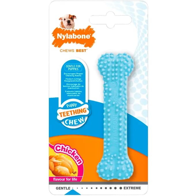 Hondenspeelgoed Nylabone Puppy Teething Dental Chew - Pink Chicken XS