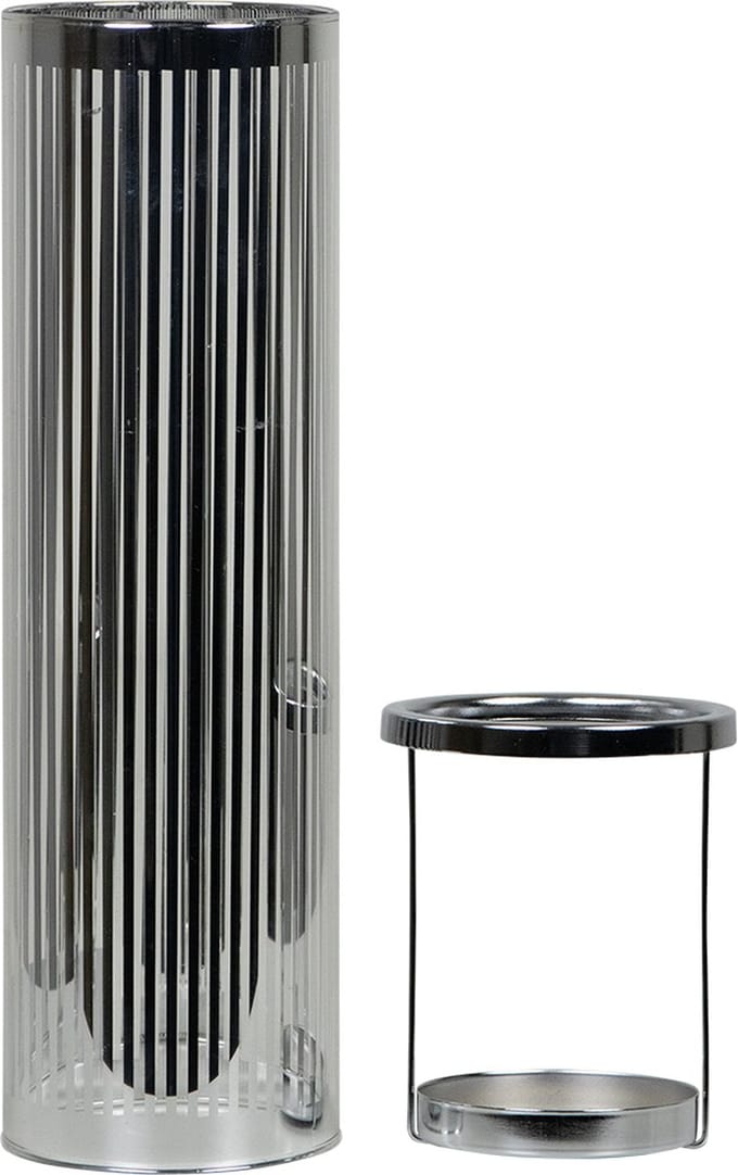 *windlicht cilinder zilver streep medium 30cm*