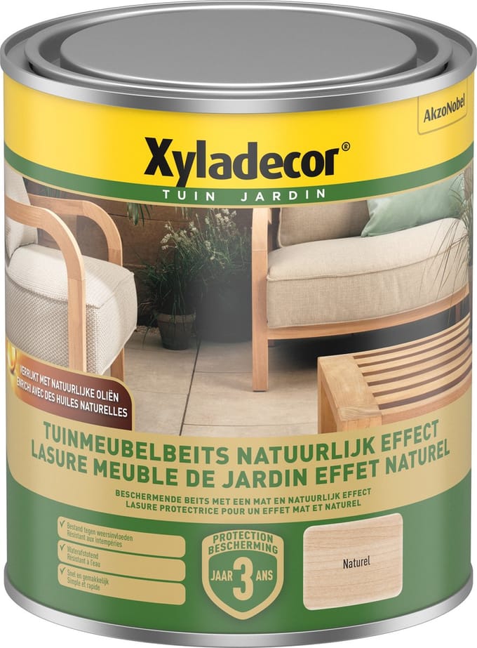 Xyladecor - Tuinmeubelbeits Natuurlijk Effect - Naturel - 0,75 L