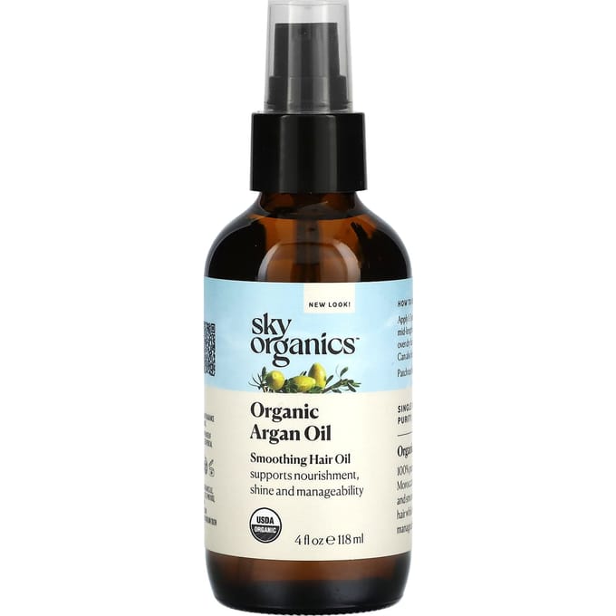 Sky Organics, Biologische Arganolie, 4 fl oz (118 ml) black