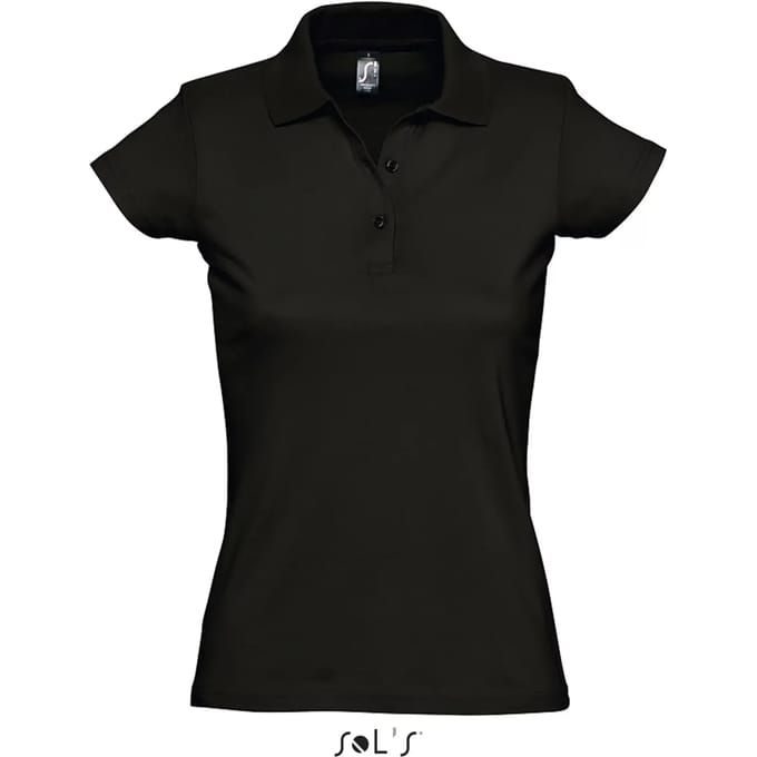 SOL'S Women´s Jersey Polo Shirt Prescott L534 - Deep Black - M