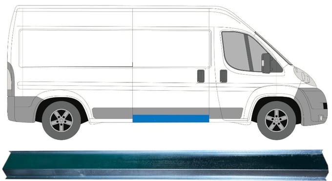 Middelste interne reparatie dorpel voor Citroen Jumper 2006-2026