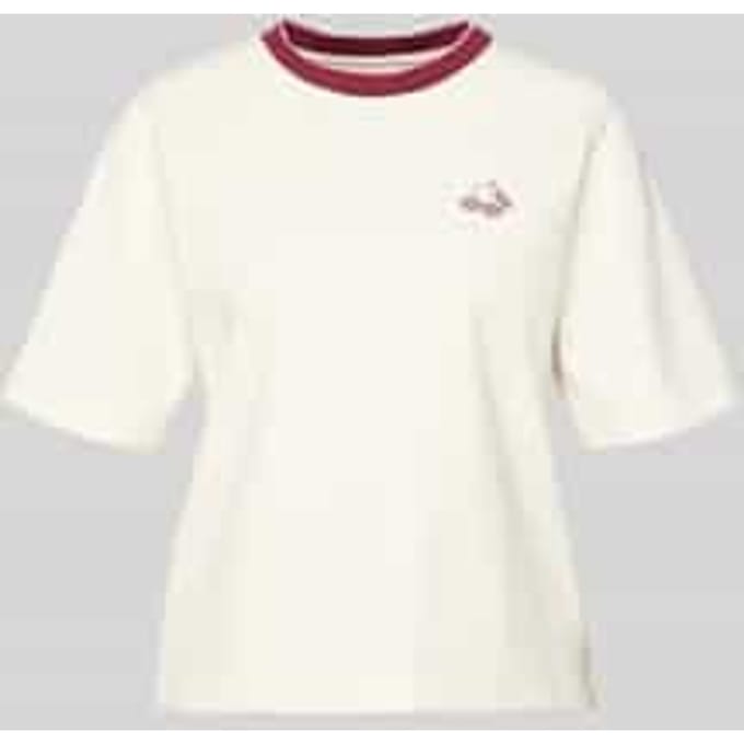 Regular fit T-shirt met strass-steentjes