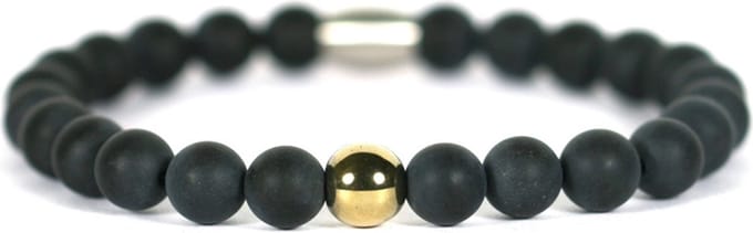 IbizaMen - pyrite kraal matte onyz 20cm