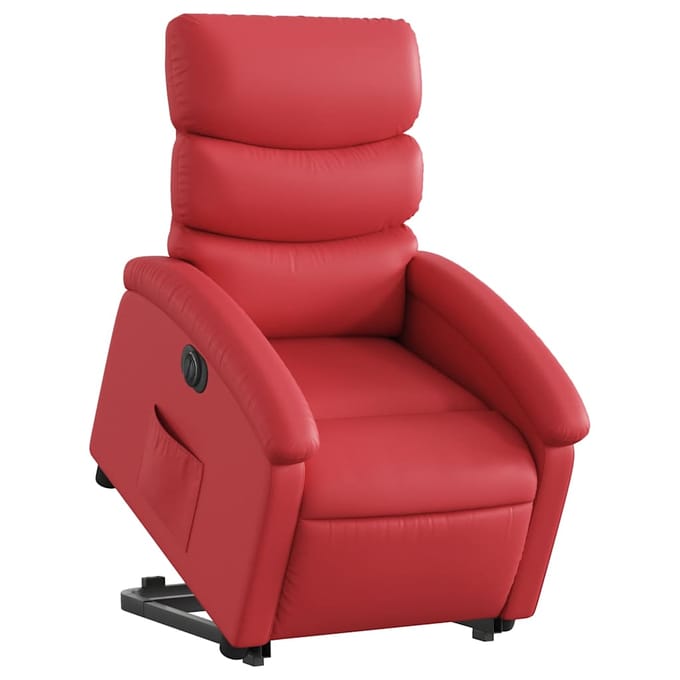 vidaXL - Sta-op-stoel - elektrisch - kunstleer - rood