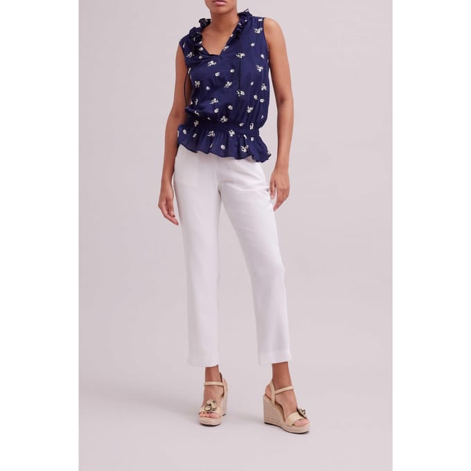 Anne Fontaine Galloise Dark Navy Maat: M | Blouses Outlet | Dames | Blauw