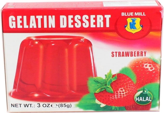 Blue Mill Gelei Aardbei Smaak 3 x 85 Gram (Halal) (jelly)