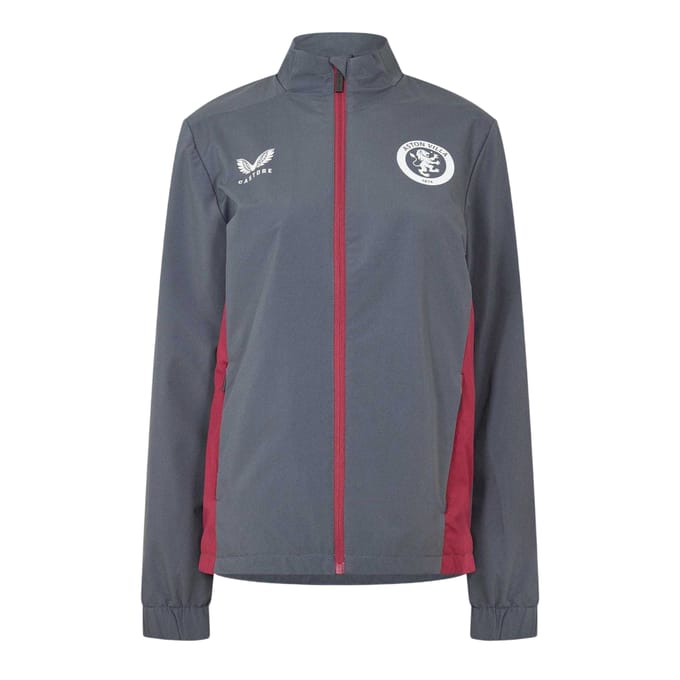 Castore Aston Villa FC-trainingsjas voor dames (Ebbenhout/Rhododendron)
