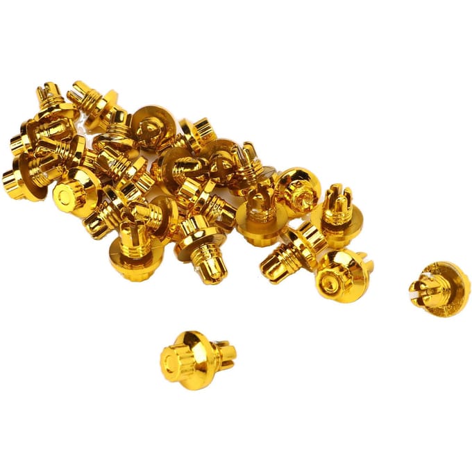 Lot de 25 rivets de jante en ABS doré pour jantes de la série AH DS brown