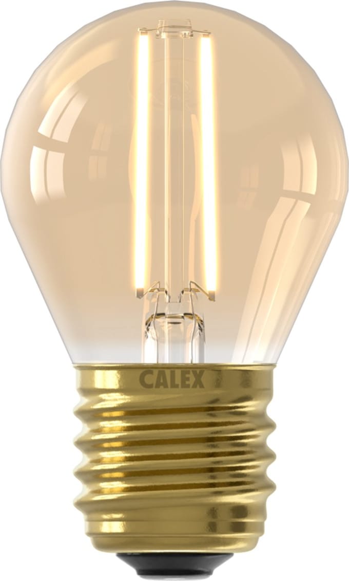Calex Filament LED Lamp - E27 - P45 Lichtbron Goud - 3.5W - Dimbaar