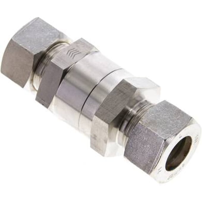 18L (M26x1.5) RVS Terugslagklep Knelfitting 1-160 bar ISO 8434-1