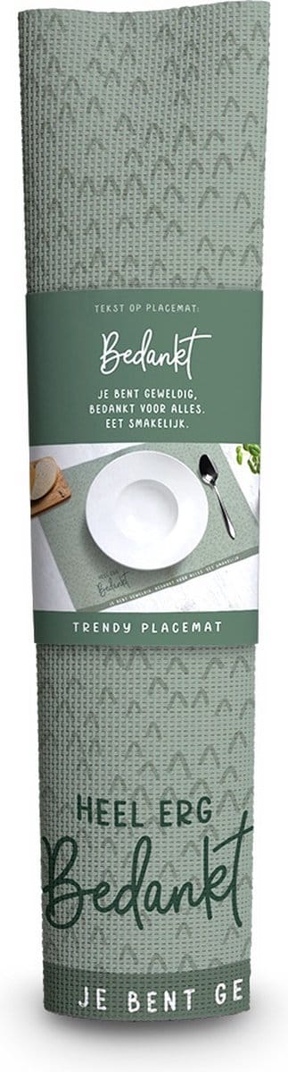 Trendy Placemat Bedankt je bent geweldig