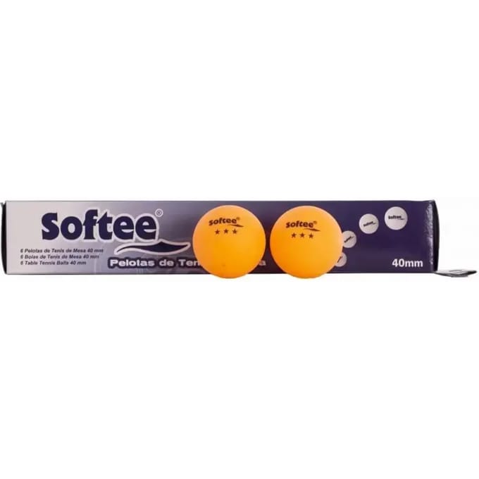 Doos met 6 tafeltennisballen Softee