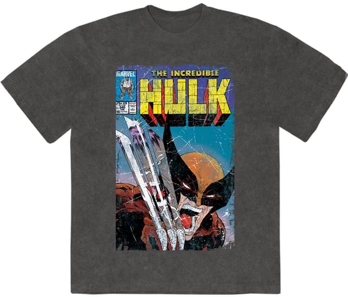 Marvel The Hulk - Incredible Hulk Wolverine Heren Tshirt - XL - Zwart