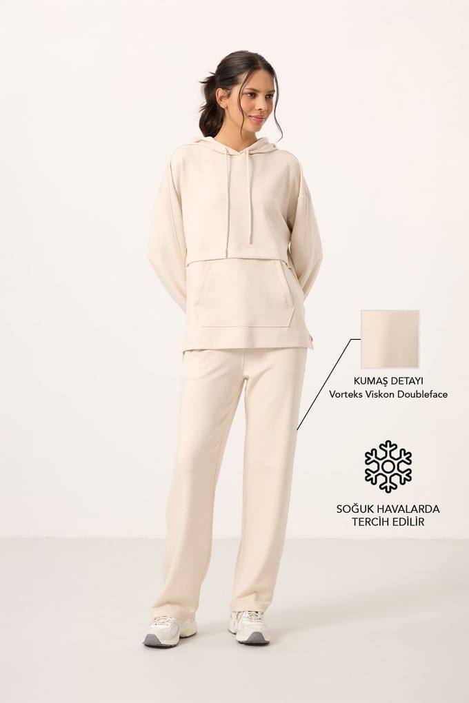Oversized Hoodie en Wijde Broek Set