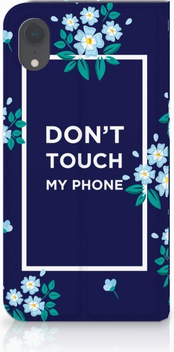 Apple iPhone Xr Design Case Flowers Blue DTMP