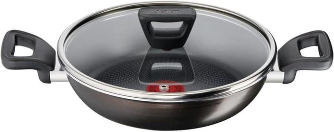 Omelet Pan - Koekenpan XL - Lekker Koken - Thermo-Signal Technologie - 24 cm - Bruin